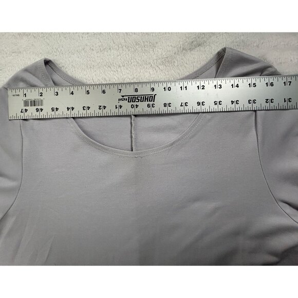 Bryn Walker Womens Light Gray Long Sleeve High-Low Tunic Top Medium Stretch - Picture 7 of 9